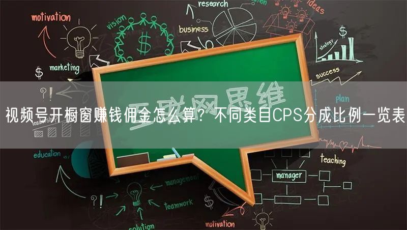 视频号开橱窗赚钱佣金怎么算？不同类目CPS分成比例一览表