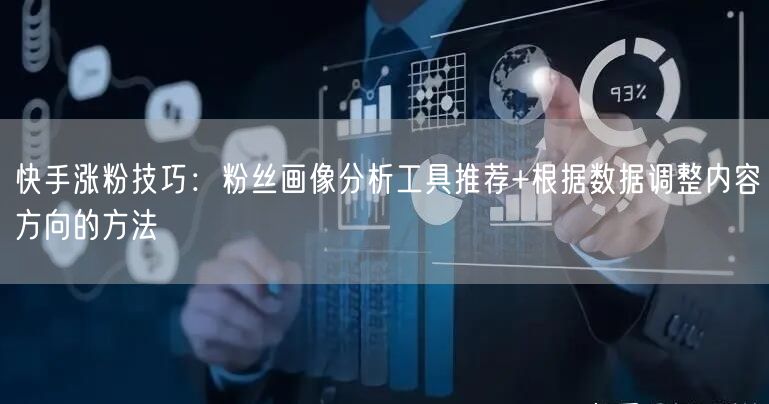 快手涨粉技巧：粉丝画像分析工具推荐+根据数据调整内容方向的方法