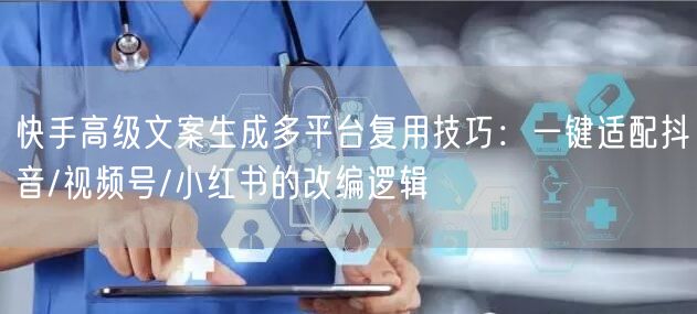 快手高级文案生成多平台复用技巧：一键适配抖音/视频号/小红书的改编逻辑